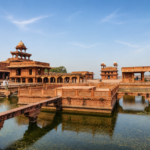 Anup Talao courtyard at Fatehpur Sikri showcasing magnificent Mughal architecture, featured in the Fatehpur Sikri Day Trip Guide.